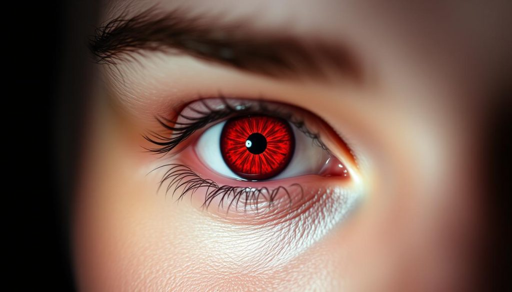 A close-up portrait of a mesmerizing red evil eye, captured in a soft, diffused light that accentuates its captivating gaze. The eye is framed against a subtly textured, moody background, emanating a sense of intrigue and subtle power. The iris is a deep, bold crimson, its intensity conveying a dual nature of both passion and warning. The eye appears to be set within a delicate, ethereal face, lending an air of elegance and refinement to the overall composition. The lighting is carefully sculpted to create depth and dimension, drawing the viewer's focus directly to the hypnotic gaze of the red evil eye. A close-up portrait of a mesmerizing red evil eye, captured in a soft, diffused light that accentuates its captivating gaze. The eye is framed against a subtly textured, moody background, emanating a sense of intrigue and subtle power. The iris is a deep, bold crimson, its intensity conveying a dual nature of both passion and warning. The eye appears to be set within a delicate, ethereal face, lending an air of elegance and refinement to the overall composition. The lighting is carefully sculpted to create depth and dimension, drawing the viewer's focus directly to the hypnotic gaze of the red evil eye.