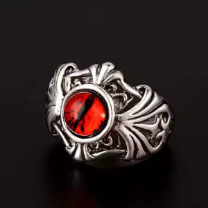 Evil Eye Ring Red Vines Handmade Zinc Alloy Vintage Punk