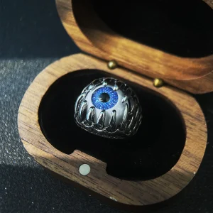 Evil Eye Ring For Men - Metal Dragon Claw With Blue Eye