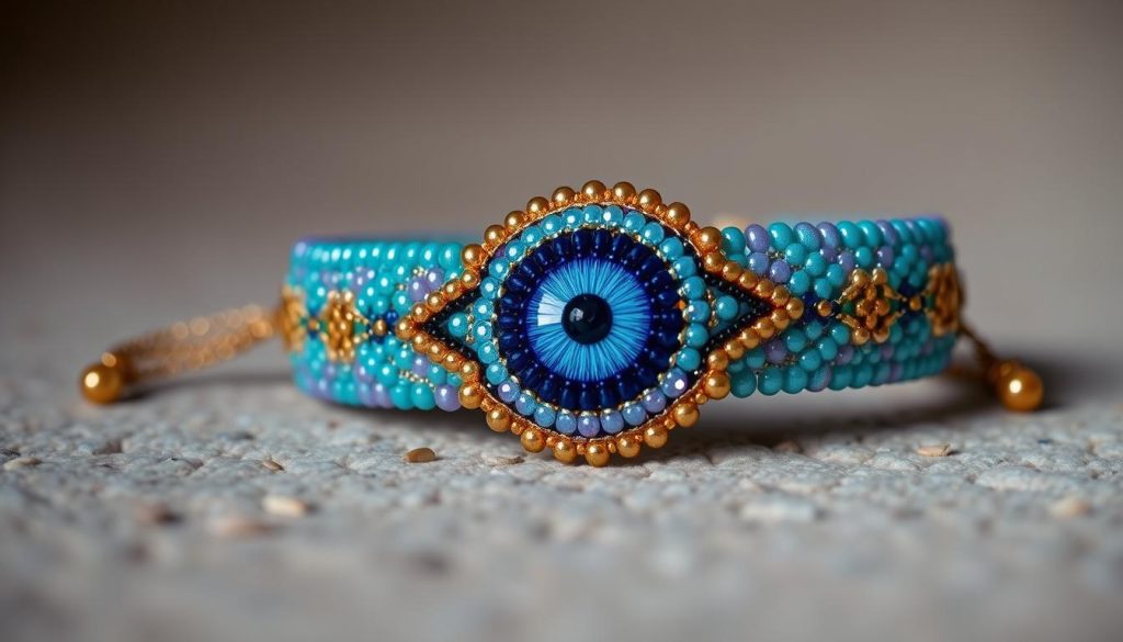 beaded evil eye bracelet