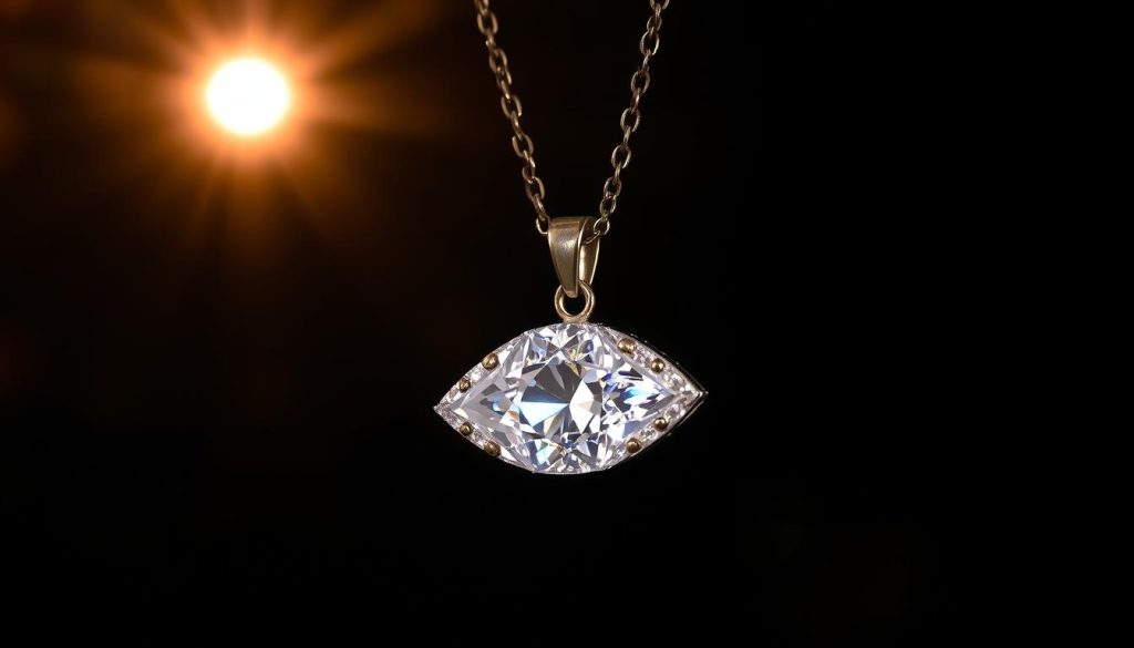 cubic zirconia evil eye necklace