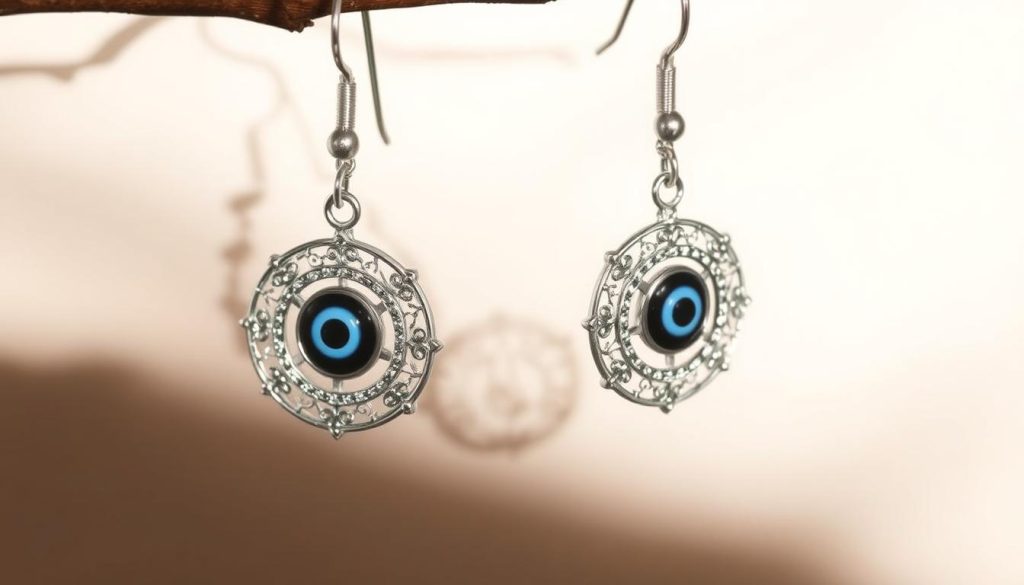 evil eye hoop earrings