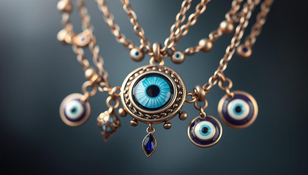 evil eye layered necklace