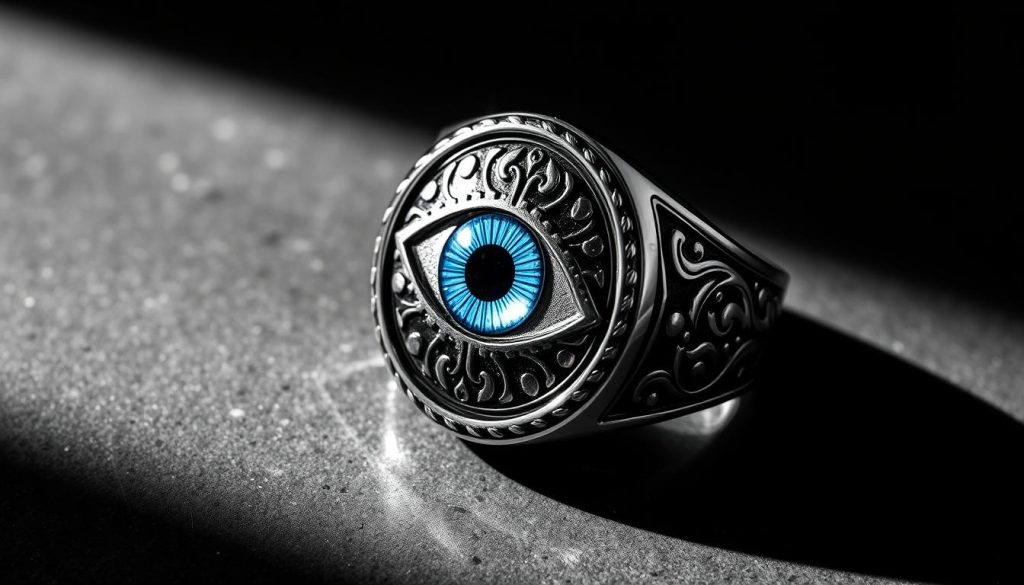 evil eye signet ring