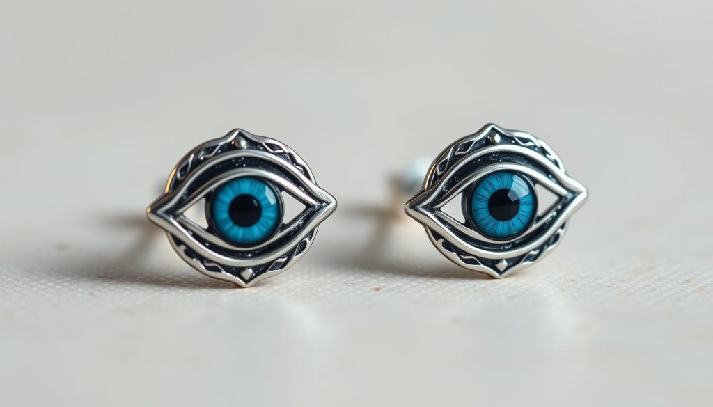 evil eye stud earrings