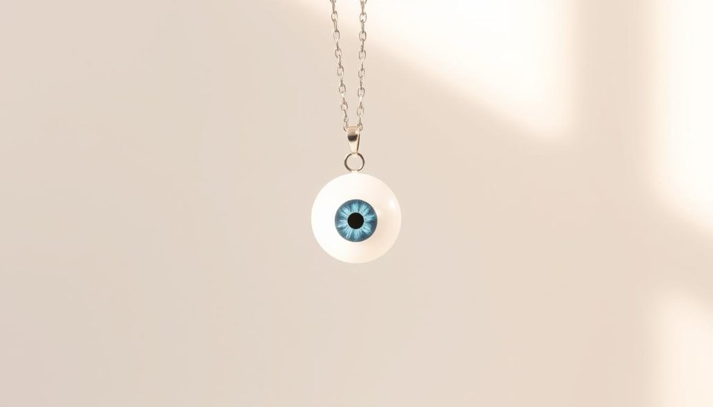 white evil eye necklace